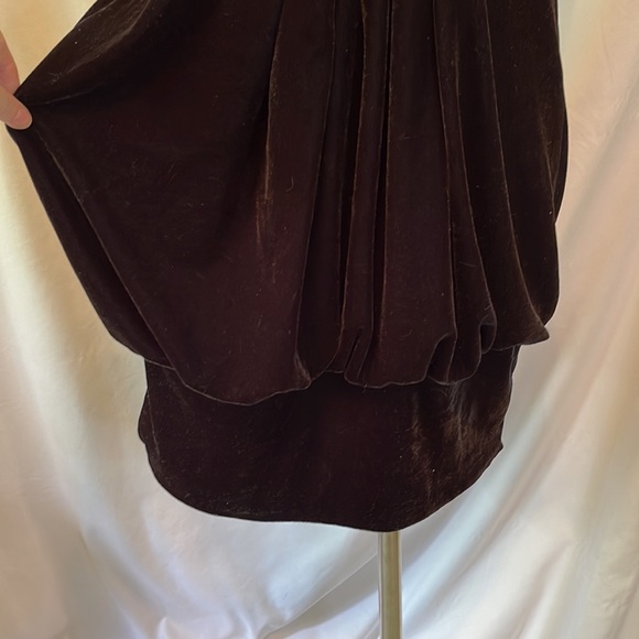 Black Velvet Scoop Back Dress - Picture 3 of 7